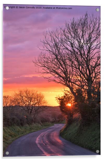 A Welsh Sunset Acrylic by Jason Connolly