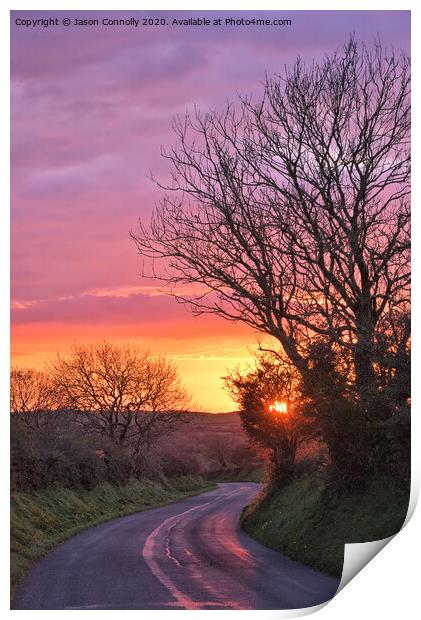 A Welsh Sunset Print by Jason Connolly