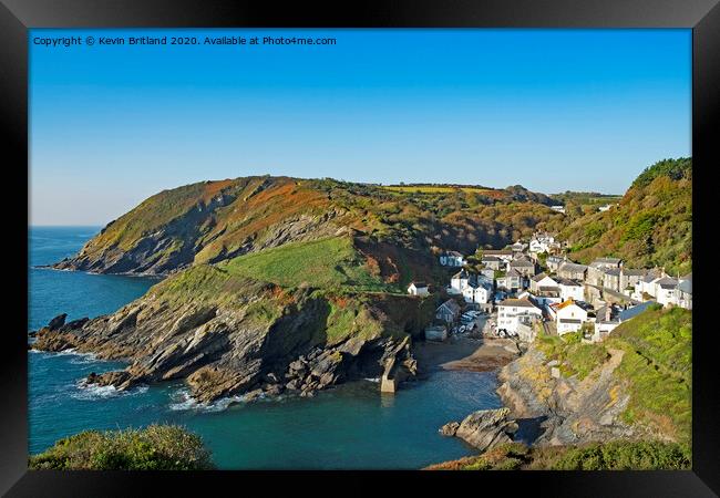 portloe village cornwall Framed Print by Kevin Britland