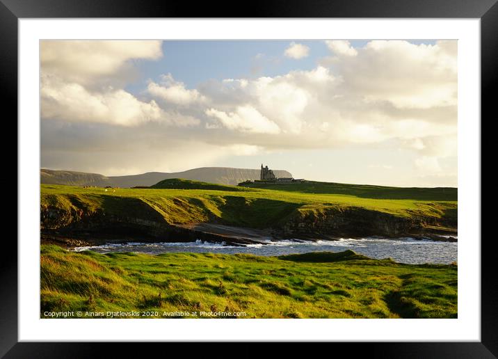 Scienic Irish castle and landscape Framed Mounted Print by Ainars Djatlevskis