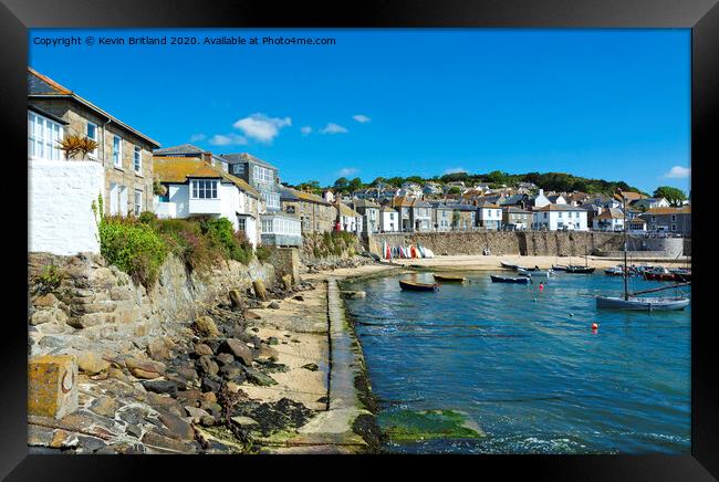 mousehole village cornwall Framed Print by Kevin Britland