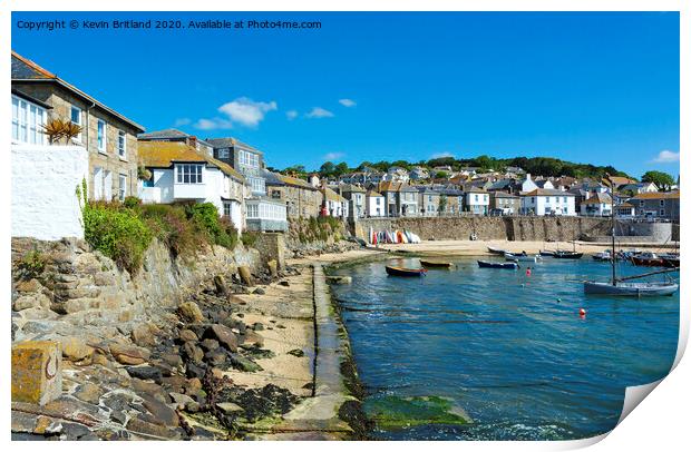 mousehole village cornwall Print by Kevin Britland