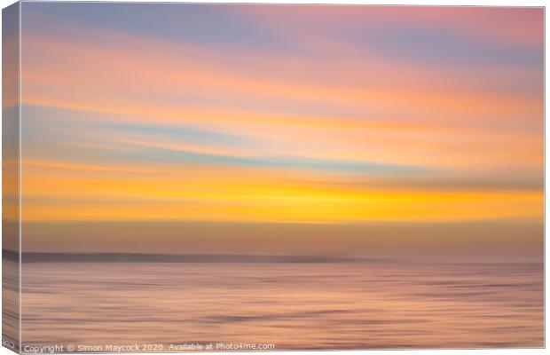 Smooth Sunrise Canvas Print by Simon Maycock
