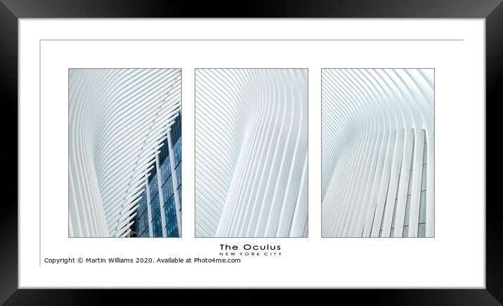 Triptych of Oculus abstracts Framed Mounted Print by Martin Williams