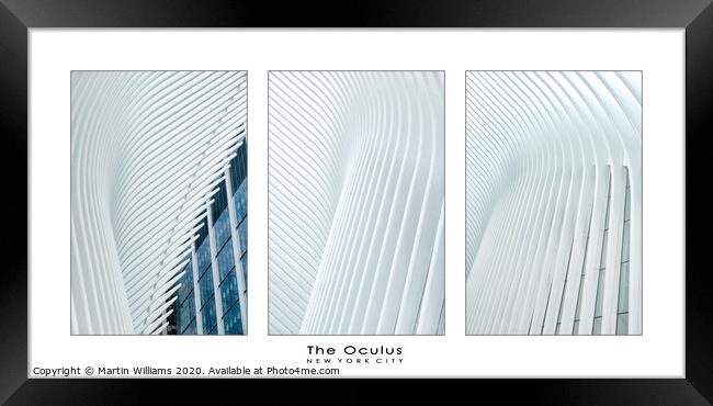 Triptych of Oculus abstracts Framed Print by Martin Williams