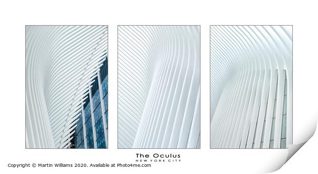 Triptych of Oculus abstracts Print by Martin Williams