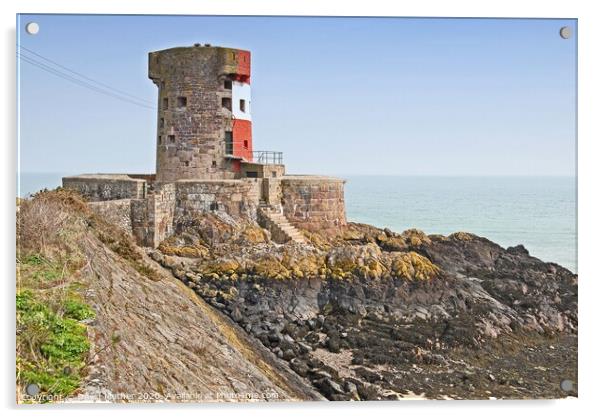 Archirondel Tower, St. Catherine's Bay, Jersey Acrylic by David Mather