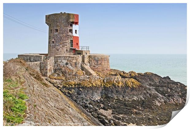 Archirondel Tower, St. Catherine's Bay, Jersey Print by David Mather