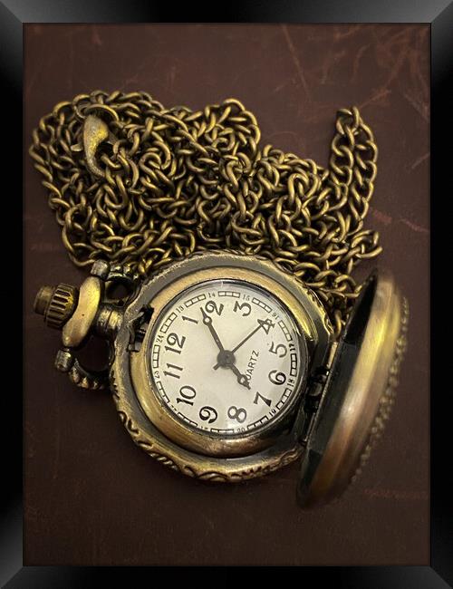 Brass Pocketwatch Framed Print by Jacqui Farrell