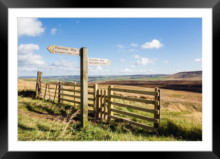 Pennine Way to Black Hill Yorkshire Framed Mounted Print by Pearl Bucknall