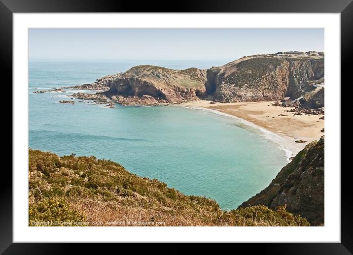 Piedmont Bay, Jersey, Channel Islands Framed Mounted Print by David Mather