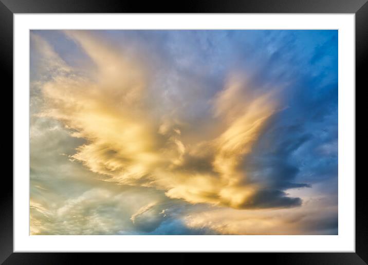 Nice cloudscape with sunset light Framed Mounted Print by Arpad Radoczy