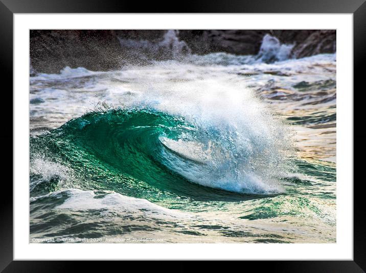 Ocean wave Framed Mounted Print by Chris Sirett