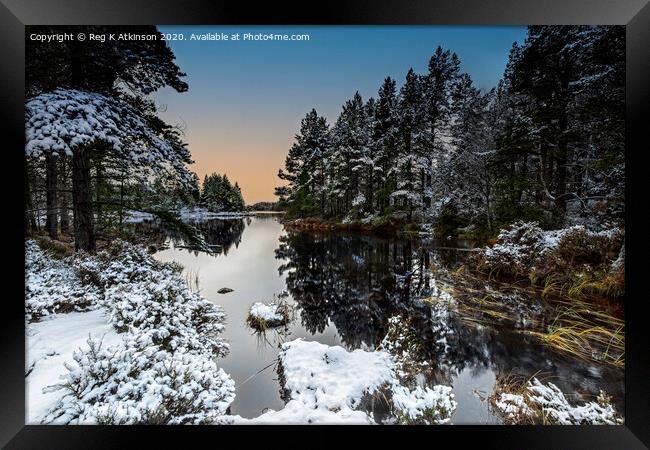 Winter in The Cairngorms Framed Print by Reg K Atkinson