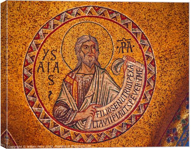 Saint Mark's Basilica Mosaic Venice Italy Canvas Print by William Perry