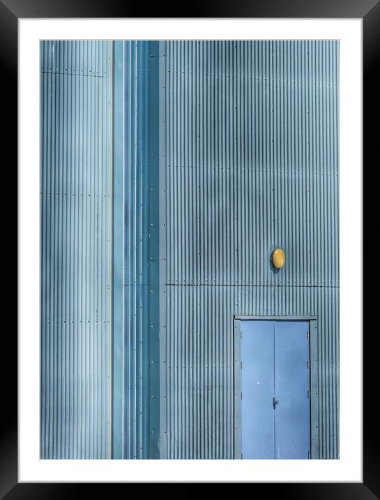Blue Industrial Building  Framed Mounted Print by Jacqui Farrell