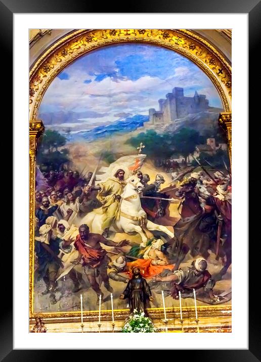 Saint James Painting San Francisco el Grande Madrid Spain Framed Mounted Print by William Perry