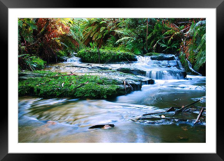 Moutain Stream Framed Mounted Print by David McLean