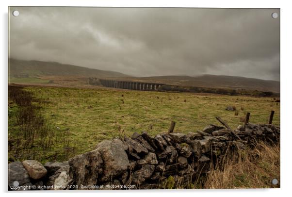 Storm brewing over Ribblehead Acrylic by Richard Perks