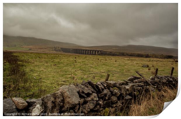 Storm brewing over Ribblehead Print by Richard Perks