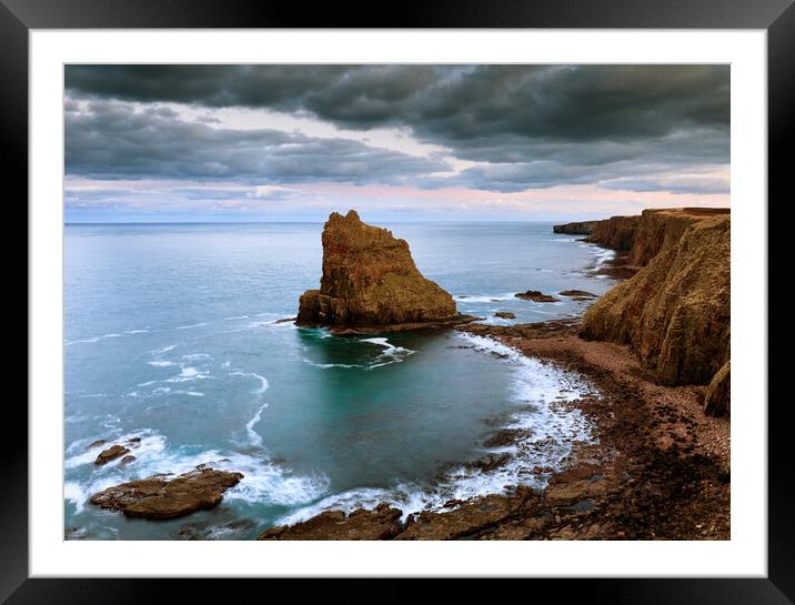 Duncansby Sea stack Framed Mounted Print by Grant Glendinning