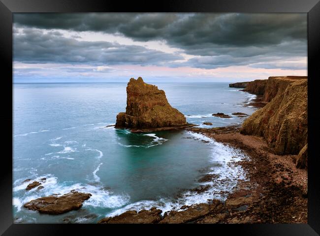 Duncansby Sea stack Framed Print by Grant Glendinning