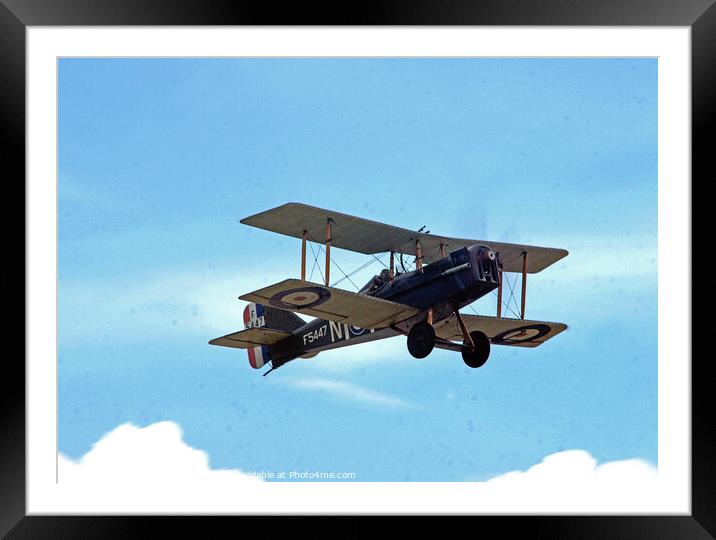 SE5a biplane Framed Mounted Print by michael mcfarlane