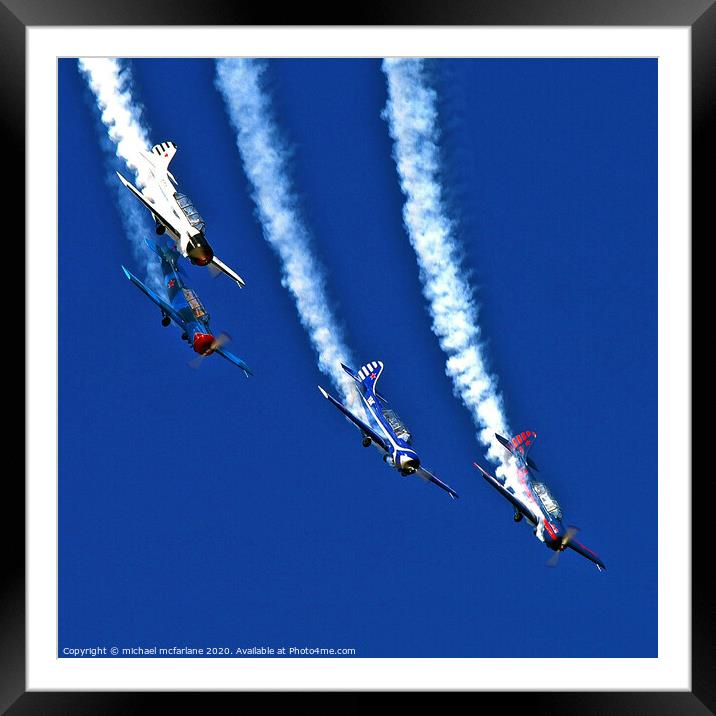 Yak 52 Framed Mounted Print by michael mcfarlane