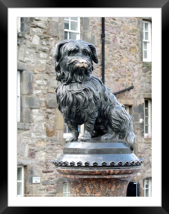 Greyfriars Bobby Monument Edinburgh Framed Mounted Print by Fiona Williams