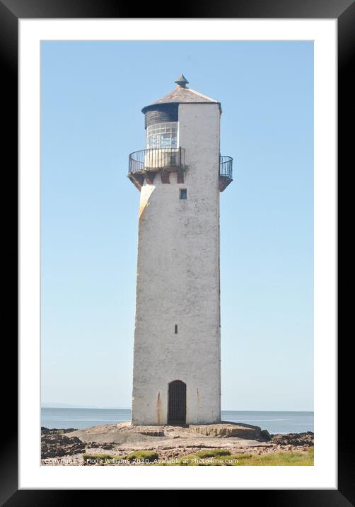 Southerness lighthouse on a beautiful cloud free day Framed Mounted Print by Fiona Williams