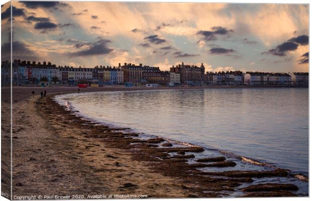Weymouth's Georgian Seafront Canvas Print by Paul Brewer