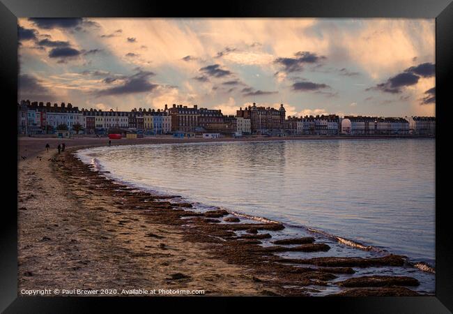 Weymouth's Georgian Seafront Framed Print by Paul Brewer