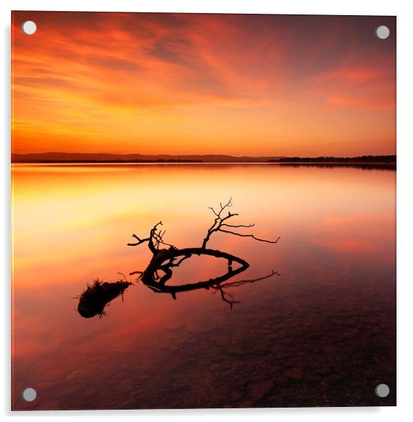 Loch Leven Sunset Acrylic by Grant Glendinning