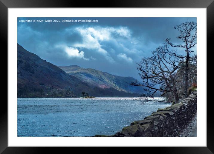 Ullswater on a stormy day Framed Mounted Print by Kevin White