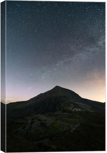 Milky Way of a Welsh Mountain Canvas Print by John Hughes