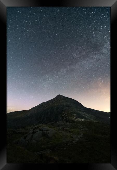 Milky Way of a Welsh Mountain Framed Print by John Hughes