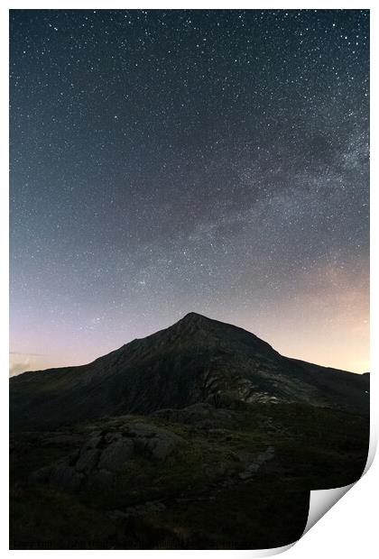 Milky Way of a Welsh Mountain Print by John Hughes