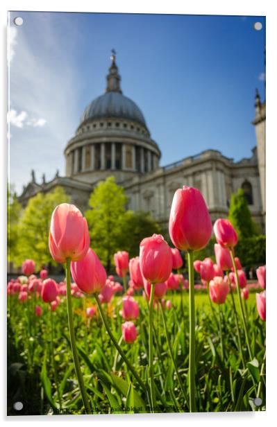 Spring in London Acrylic by John Hughes