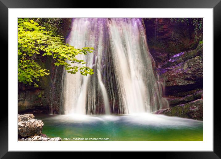 Janets Foss Magical Waterfall Framed Mounted Print by Heather Sheldrick