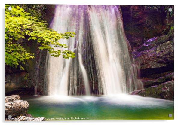 Janets Foss Magical Waterfall Acrylic by Heather Sheldrick