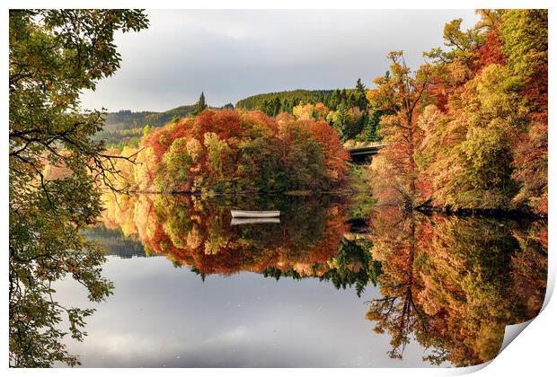 Loch Faskally Autumn Print by Grant Glendinning