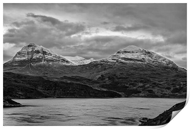 Quinag Mountain Range Scotland Print by Derek Beattie