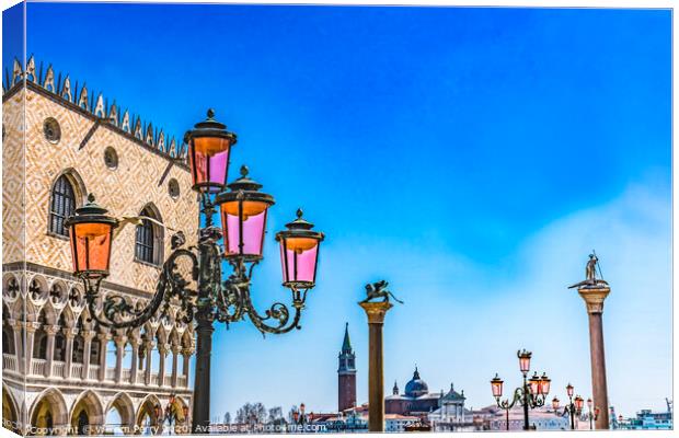 Saint Mark''s Square Doge's Palace Venice Italy Canvas Print by William Perry