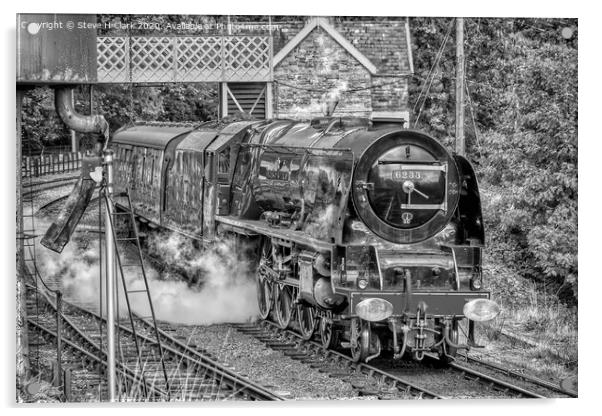 Duchess of Sutherland - Black and White Acrylic by Steve H Clark