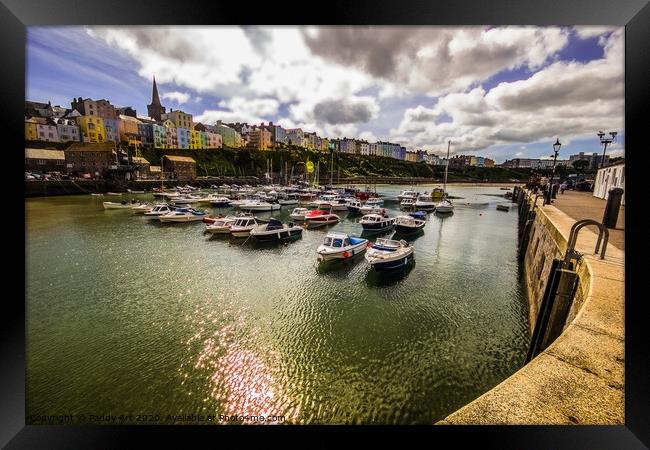 A View from Tenby Harbour Framed Print by Paddy Art