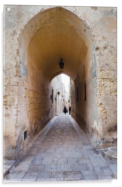 Archway, Mdina, Malta Acrylic by Frank Bach