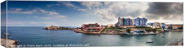 Panorama of St Julians, Malta Canvas Print by Frank Bach