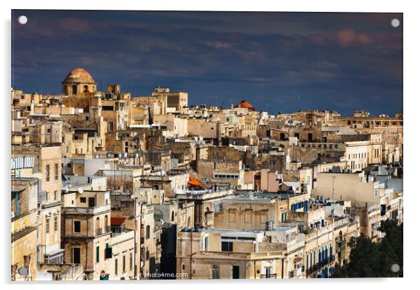 Panorama of Valletta, Malta Acrylic by Frank Bach