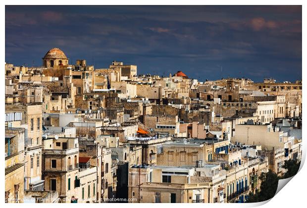 Panorama of Valletta, Malta Print by Frank Bach