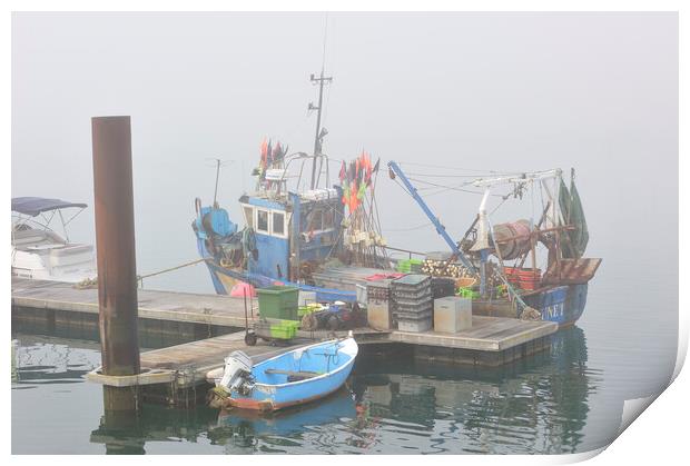 Fishing Boat in Thick Fog Print by Arterra 